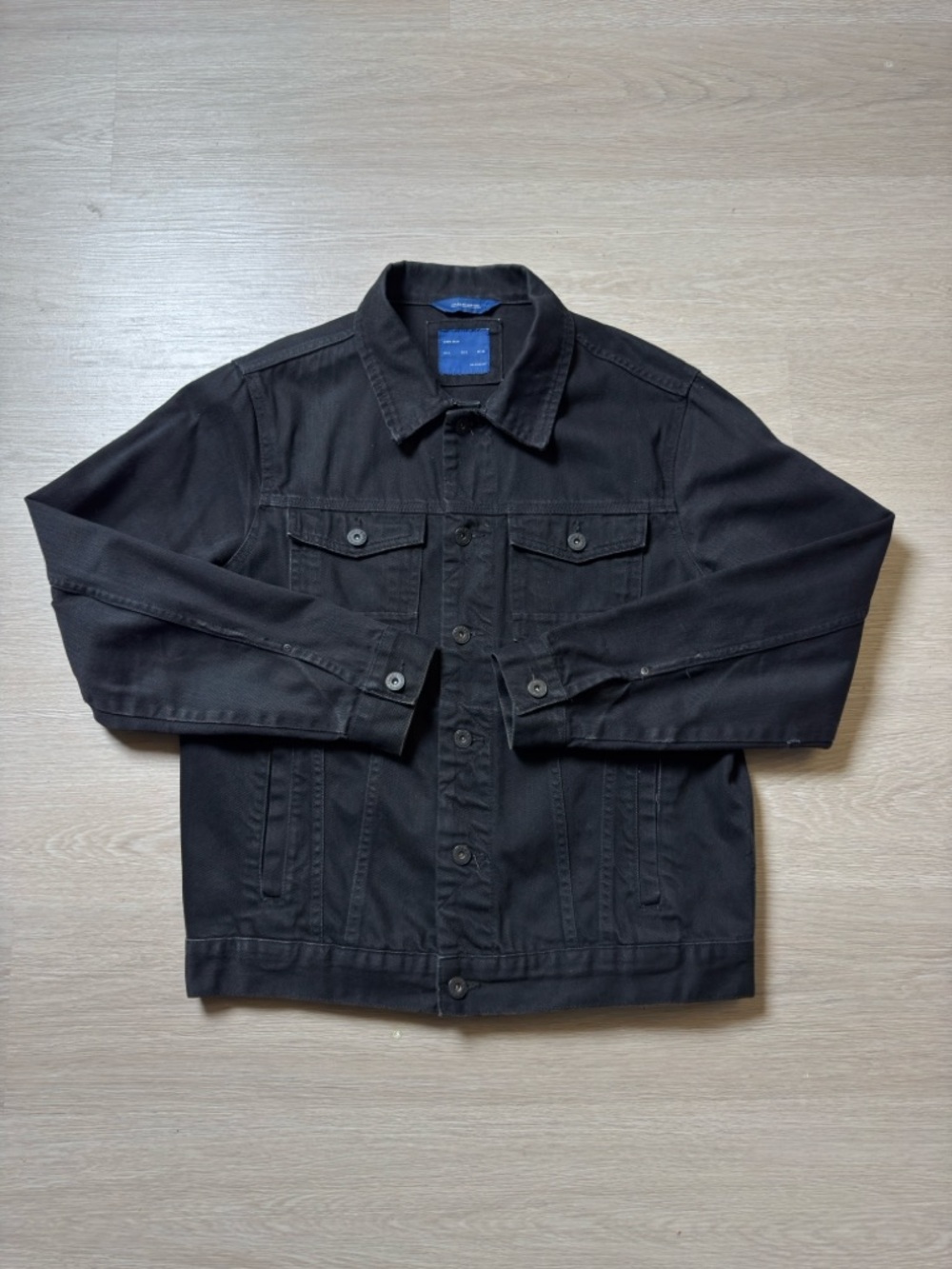 Zara Black Men's Lightweight Denim Shirt Jacket